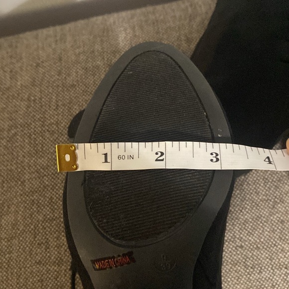 Bamboo black suede booties, size 9. - Picture 11 of 11